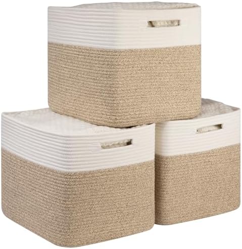 OIAHOMY 13 Inch Cube Storage Bins, Insert Storage Baskets by MasterofSpaceOptimization