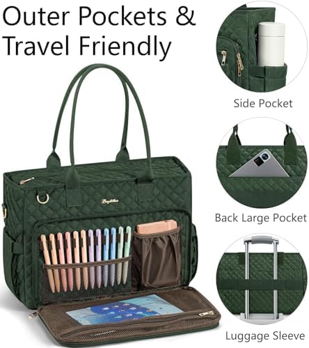 Bagstellar Teacher Tote Bag for Women, 15.6" Laptop Work Tote Computer Bag - Image 6