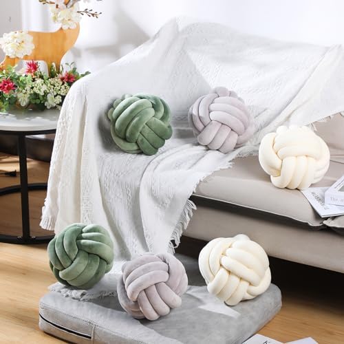 Namalu 7.87 Inches 2 Pcs Knot Pillow Decorative Throw Pillow - Image 3