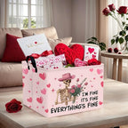 Valentine's Day Basket Gift for Empty Cute Heart Large Storage Bin for Kid and - Image 5