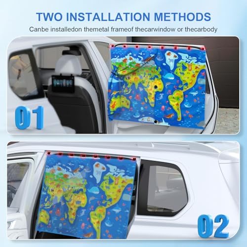 Car Window Shades, 8 Strong Magnets Magnetic Side Window Sun Shade - Image 4