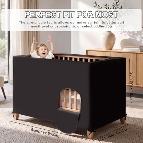 Blackout Crib Cover, Breathable Canopy - Image 2