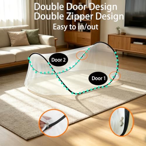 CMINGJ Large Pop Up Mosquito Tent, Portable Foldable Mosquito Net - Image 2