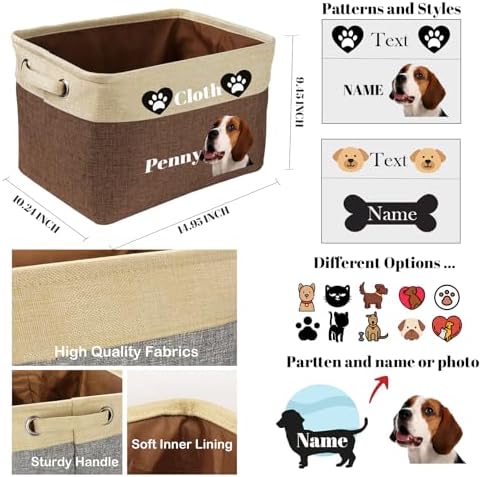 Personalized Dog Toy Storage Basket - Image 2