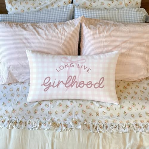 Girls Room Decor Throw Pillow Cover 12x20, Long Live Girlhood Throw Pillows - Image 2