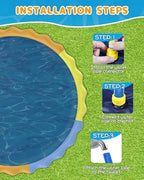 Instraella Splash Pad for Kids and Dogs, 124in Non-Slip Sprinkler Mat 0.5mm - Image 6