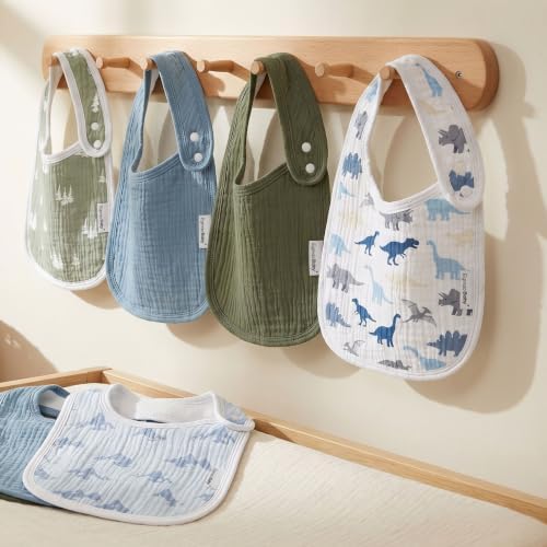 Muslin Baby Bibs for Drooling and Teething, Bibs for Boys Girls - Image 7