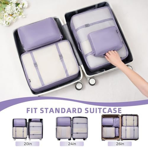 BAGAIL 8 Set Packing Cubes Luggage Packing Organizers - Image 6