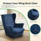 NILUOH Wingback Chair Covers 2-Piece, Armchair Slipcovers - Image 2