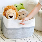 NaturalCozy Storage Baskets 16.8”x13”x7.6” Cotton Rope Woven Baskets - Image 5