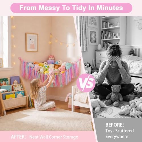 FIOBEE Stuffed Animals Net LED Light Toy Hammock - Image 3