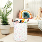 Flower Patter Laundry Hamper, Girls Laundry Basket, Waterproof foldable kid's - Image 5