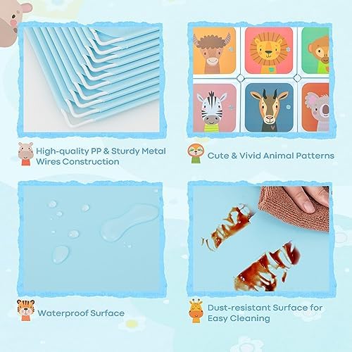 Costzon Kids Closet, Cartoon DIY Modular Dresser Storage Organizer - Image 5