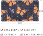 Shower Mat Non Slip 26.8 x 15.1 Inches, Butterflies Bathtub Mat Shower Stall - Image 4
