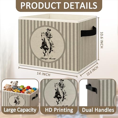 Western Cowboy Foldable Storage Bins Box - Image 6