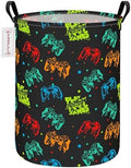 QUEENLALA Foldable Waterproof Round Fabric Laundry Basket Home by QUEENLALA