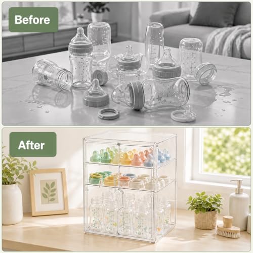 Baby Bottle Storage Organizer for Countertop Cabinet - Image 2