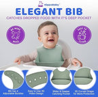 HippoBaby Baby Led Weaning Supplies | 10 Piece Silicone Baby Feeding Set - Image 6