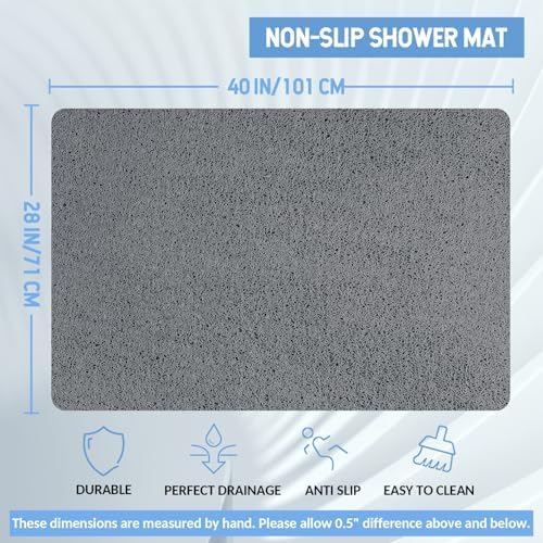 Hargiis Non-Slip Bathtub Mat, Anti Slip Shower Mat, Fast Drying Bathtub Mats - Image 2