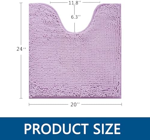 BOANKODU Toilet Rugs U-Shaped, Machine Washable, Bath Mats - Image 2