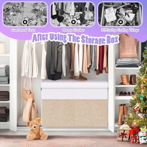 Large Toy Storage Box with Lid & Dividers, Kids Toy Chest - Image 4