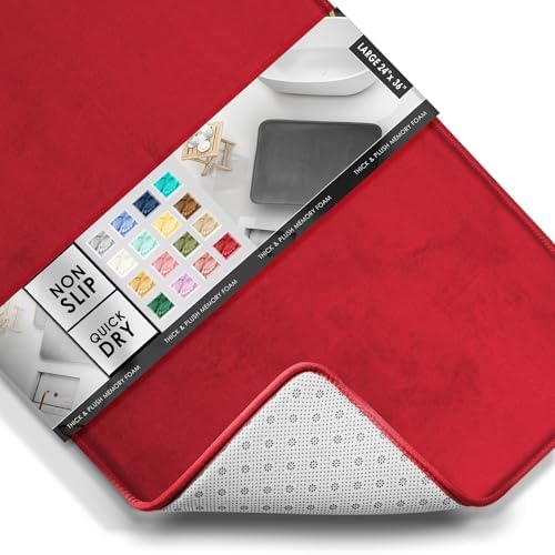 Clara Clark Bathroom Rugs, Velvet Memory Foam Bath Mat, Non-Slip Bath Rugs - Image 3