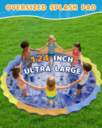 Instraella Splash Pad for Kids and Dogs, 124in Non-Slip Sprinkler Mat 0.5mm - Image 2