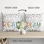 kdqua Boho Classroom Pillow Cover 18x18 Double-Sided, Kids Playroom Decorations - Image 2