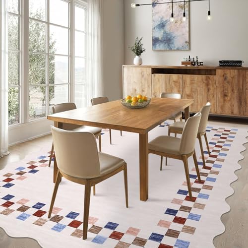 GarveeHome Washable Rug 5x7 for Living Room Large Bedroom Scalloped Rug - Image 2