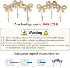 Small Gold Bow Wall Hook, Size:8.27x5.59 inches - Image 4