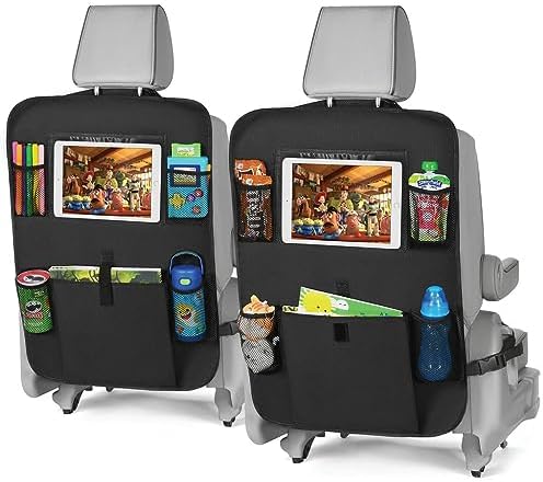 lebogner Back Seat Cover for Kids + 6 Pocket Storage Organizer, 2 Pack X-Large by lebogner