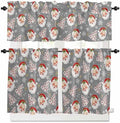 Grey Christmas Kitchen Curtains and Valances Set, Santa Claus Merry Christmas by VandarllinHomeKitchenDecor