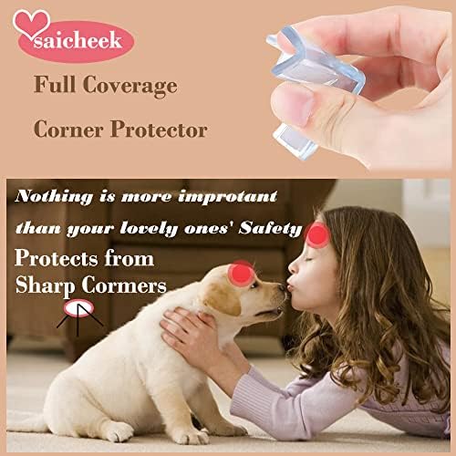 saicheek 12Pcs Large Silicone Corner Protector Baby Proofing, Table Corner - Image 2