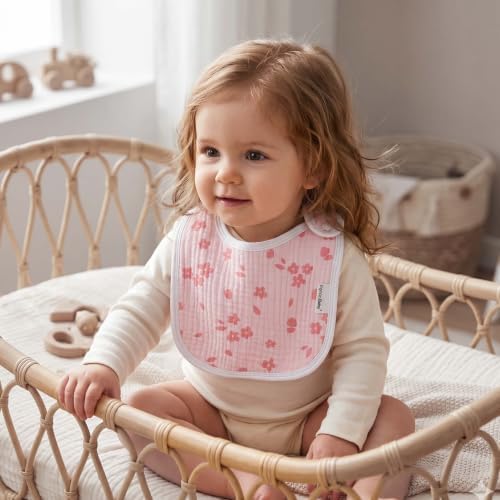 Muslin Baby Bibs for Drooling and Teething, Bibs for Boys Girls - Image 3