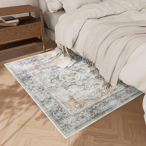 2x3 Washable Area Rugs for Entryway: Small Throw Rugs Low Pile Soft Carpet - Image 6