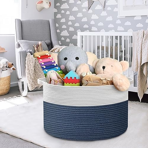 MEGASKET Extra Large Rope Basket, XXXL Woven Wicker Storage Basket, Kids Room - Image 6