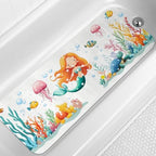 LNOND Bath Mat for Tub for Kids, Toddler Bathtub mat Non Slip, Sea Mermaids by Lnond