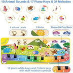 FOKI Piano Mat for Baby & Toddler Gifts, 61 Sounds, 43.3 x 16.5 in - Image 2