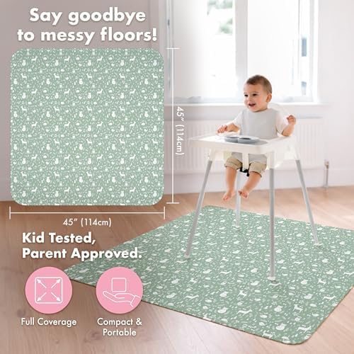 BapronBaby Forest Friends Waterproof Splash Mat Catch All Floor Cover - Image 4
