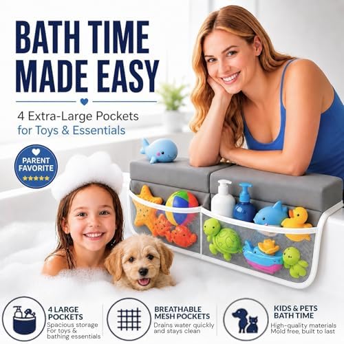 Comfortable Baby Bath Kneeler and Elbow Rest Pad Set, Non-Slip Bathtub Kneeling - Image 5