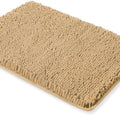 Yeaban Chenille Beige Bathroom Rug 26"x44", Non-Slip Rubber Backing by Yeaban