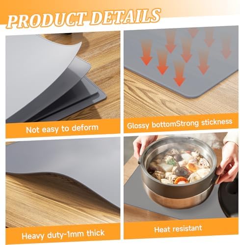 Silicone Placemats for Toddlers Baby, Food-Grade, Heat Resistant Silicone Mat - Image 4