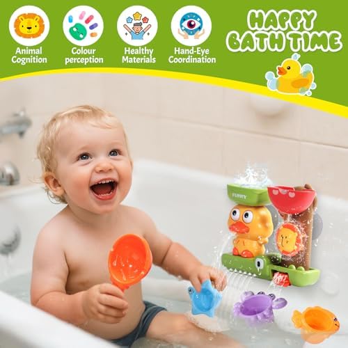 Toddler Bath Toys for Kids Ages 1-3 Waterfall Bathtub Toys for Toddlers 2-4 - Image 2