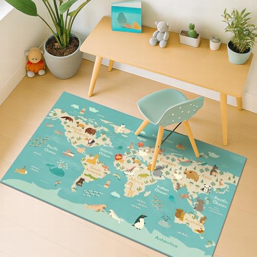 3x5 Play Mat for Kids Playroom by HazoHaus