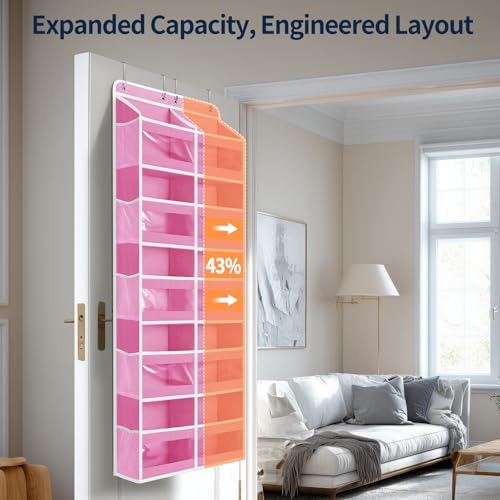 Yecaye 5-Tier Over The Door Organizer Dual-Column, 80lbs Load Stuffed Animal - Image 3