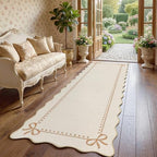 Garvee Scalloped Bow Runner Rug 2x6 Washable Kitchen Runner Rug Non-Slip by Garvee