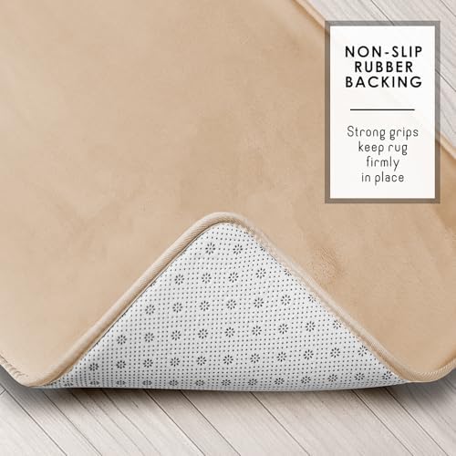 Clara Clark 2 Piece Bathroom Rugs, Velvet Memory Foam Bath Mat Set, Non-Slip - Image 4