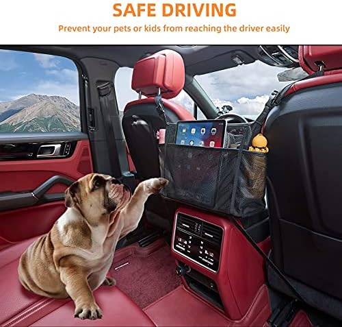 WLLWOO Car Net Pocket Organizer Purse Holder Console Front Seat Storage - Image 5