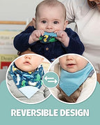 Cheeky Chompers Neckerchew Teething Bib, 2-in-1 Bandana Style Bib w/Food Grade - Image 3