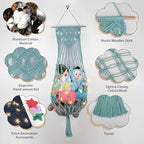 63 Inch Stuffed Animal Storage Hammock Corner, Stuffy Plushie Net - Image 3